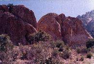 prominent, yellow rocks